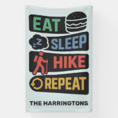 Custom Name & Color Hiking Banner (Vertikal)