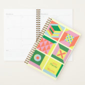 Custom name colorful modern yearly geometry planer (Anzeige)