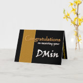 CUSTOM NAME Congratulations - Doctor of Ministry Karte (Gelbe Blume)