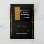 CUSTOM NAME Congratulations - Radiology License Karte (Innenseite)
