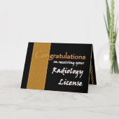 CUSTOM NAME Congratulations - Radiology License Karte (Vorderseite)