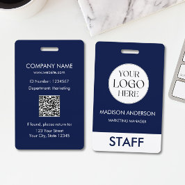 Custom Name Corporate Business Logo Employee Ausweis