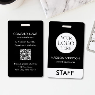 Custom Name Corporate Business Logo Employee Ausweis