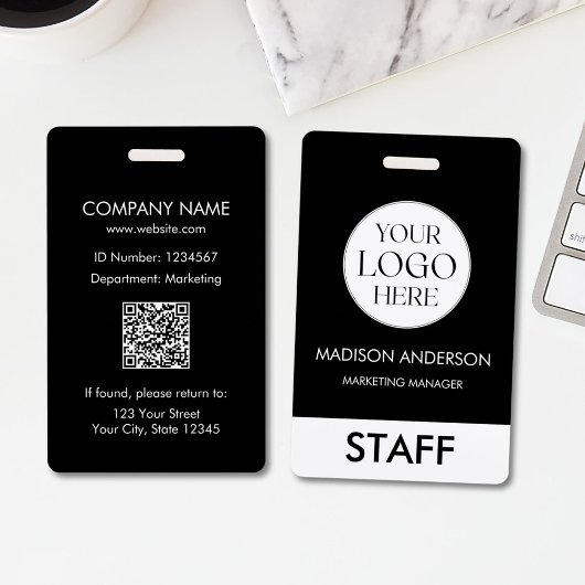 Custom Name Corporate Business Logo Employee Ausweis