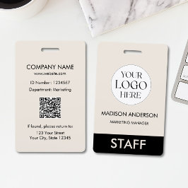 Custom Name Corporate Business Logo Employee Ausweis