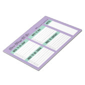 Custom Name Coworker Gift Check List Notizblock (angewinkelt)