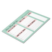 Custom Name Coworker Gift Check List Notizblock (angewinkelt)