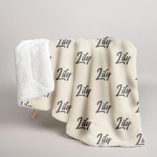 Custom Name Cozy Winter Blanket for Women or Kids Sherpadecke