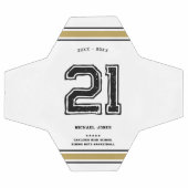 Custom Name Create Your Own | Personalized Number Fußball (Flach)