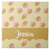 Custom name cupcakes pattern fliese (Vorderseite)