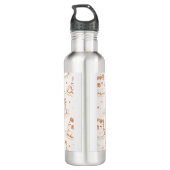 Custom Name Cute Capybara With Sunglasses Kids Edelstahlflasche (Rückseite)