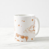 Custom Name Cute Capybara With Sunglasses Kids Kaffeetasse (VorderseiteRechts)