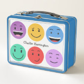 Custom Name Cute Emoticons Metall Brotdose (Vorderseite)