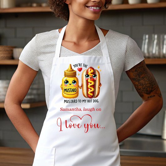 Custom Name Cute Food Best Valentine Gift Apron Schürze