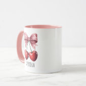 Custom Name Cute Fruit Coffee Cup Tasse (Vorderseite Links)