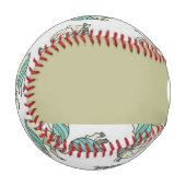 Custom name cute horses pattern baseball (Vorderseite Links)