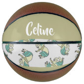 Custom name cute horses pattern basketball (Vorderseite)