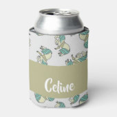 Custom name cute horses pattern dosenkühler (Kanne Vorderseite)