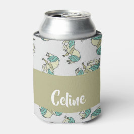 Custom name cute horses pattern dosenkühler