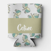 Custom name cute horses pattern dosenkühler (Vorderseite)