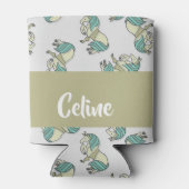 Custom name cute horses pattern dosenkühler (Rückseite)