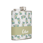 Custom name cute horses pattern flachmann (Rechts)