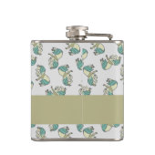 Custom name cute horses pattern flachmann (Rückseite)