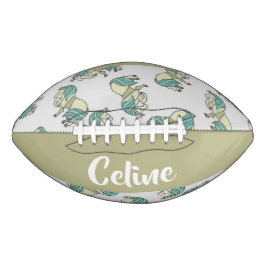 Custom name cute horses pattern football