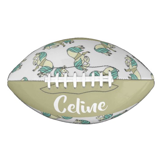 Custom name cute horses pattern football (Vorderseite)