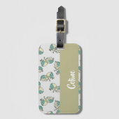 Custom name cute horses pattern gepäckanhänger (Vorderseite Vertikal)