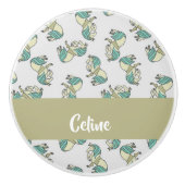 Custom name cute horses pattern keramikknauf (Vorderseite)