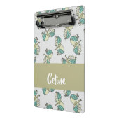 Custom name cute horses pattern mini klemmbrett (Gewinkelt2)