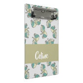 Custom name cute horses pattern mini klemmbrett (Schrägansicht)