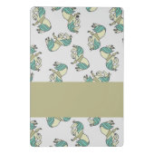 Custom name cute horses pattern mini klemmbrett (Rückseite)