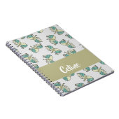 Custom name cute horses pattern notizblock (Rechte Seite)