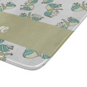 Custom name cute horses pattern schneidebrett (Ecke)