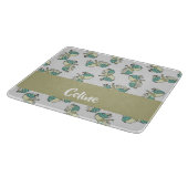 Custom name cute horses pattern schneidebrett (Ecke)