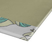 Custom name cute horses pattern schneidebrett (Ecke)