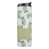 Custom name cute horses pattern thermosbecher (Nach links gedreht)