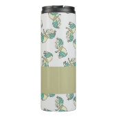 Custom name cute horses pattern thermosbecher (Rückseite)