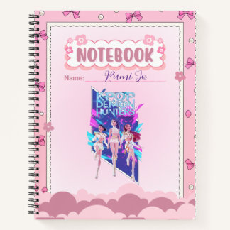 Custom Name Cute Pink Kpop Inspired Notebook  Notizblock