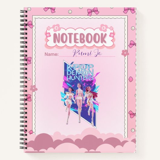 Custom Name Cute Pink Kpop Inspired Notebook  Notizblock (Vorderseite)