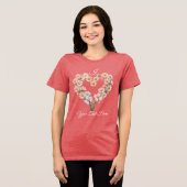 Custom Name Daisy Flower Heart Valentine’s Day Tri-Blend Shirt (Vorderseite voll)