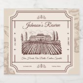 Custom Name- Date Party Labels for Bottles & Gifts Schaumweinetikett (Einzelnes Label)