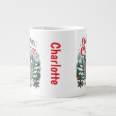 Custom name deer Christmas Jumbo-Tasse (Vorderseite)