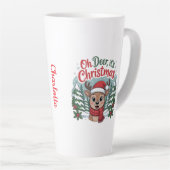 Custom name deer Christmas Milchtasse (Rechte Ecke)