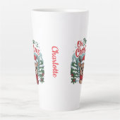 Custom name deer Christmas Milchtasse (Vorderseite)