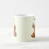 Custom Name Deer with Autumn Harvest Mug Kaffeetasse (Mittel)