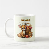 Custom Name Deer with Autumn Harvest Mug Kaffeetasse (Links)