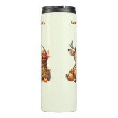 Custom Name Deer with Autumn Harvest Thermosbecher (Rückseite)